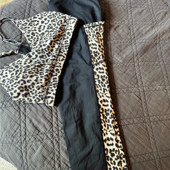 ZYIA Brown and Black Sports Bra & Leggings Set - Picture 7 of 7